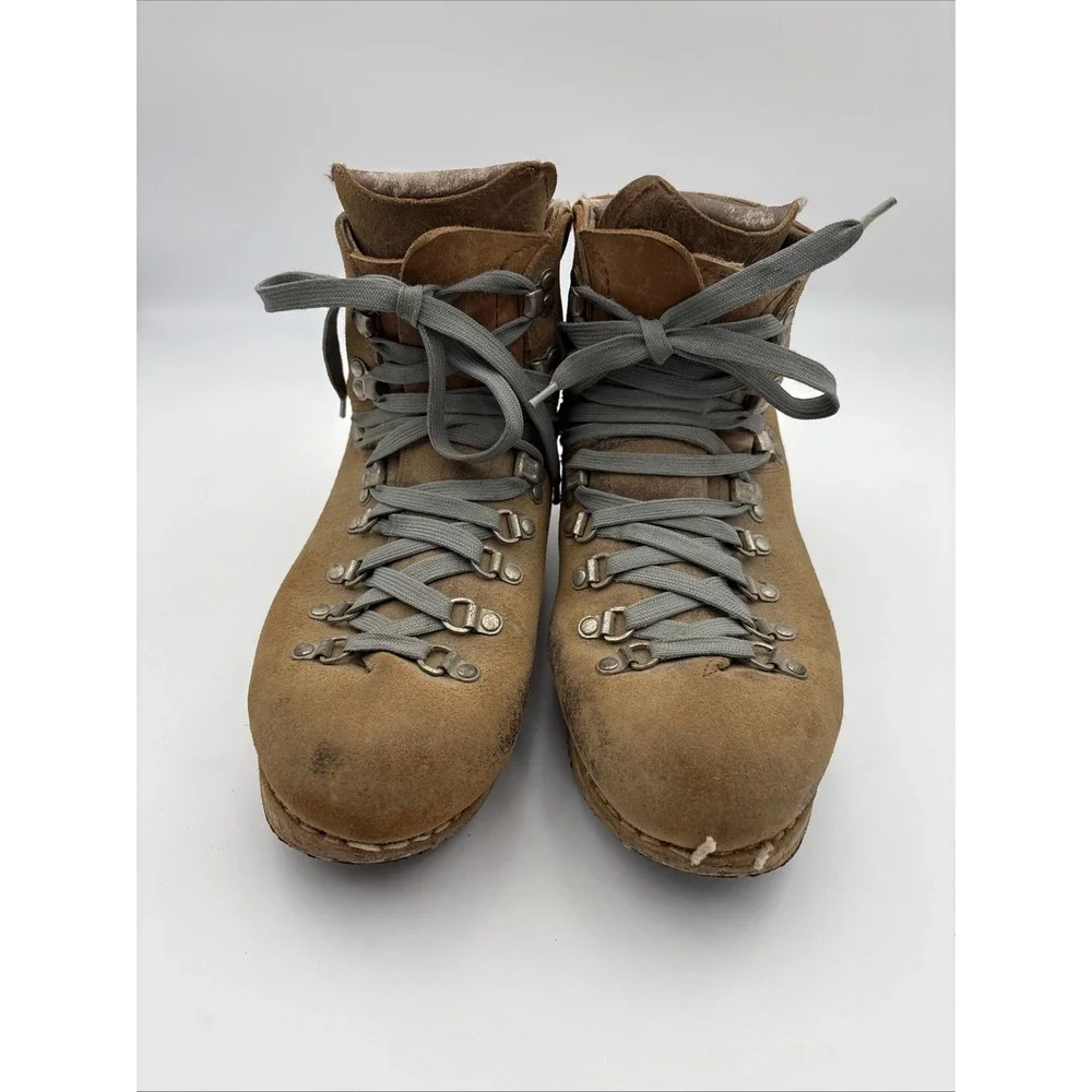 Vintage Mountaineering Hiking Boots Suede Men's Size 10 Brown